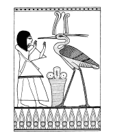 A coloring page of the old egypt
